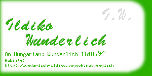 ildiko wunderlich business card